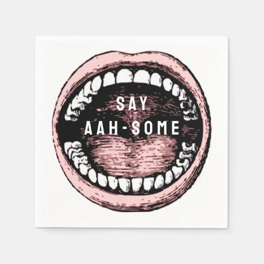 歯科学校卒業 スタンダードカクテルナプキン (正面)