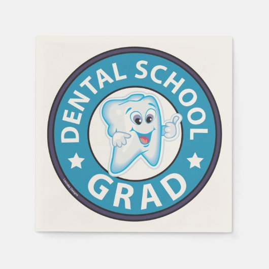 歯科学校卒業 スタンダードカクテルナプキン (正面)