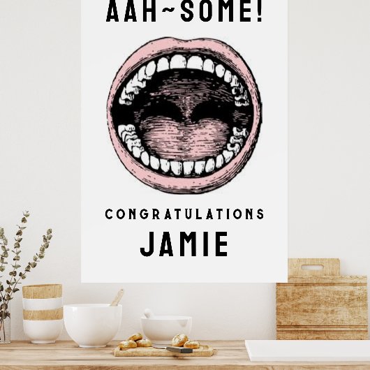 歯科学校卒業 ポスター (キッチン)