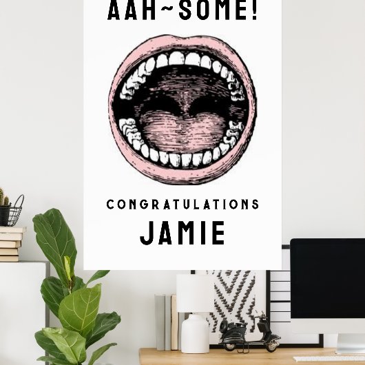 歯科学校卒業 ポスター (ホームオフィス)