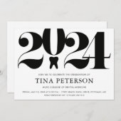 歯科学校卒業 招待状 (正面/裏面)