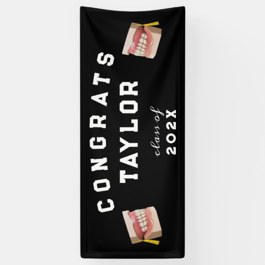 歯科学校卒業 横断幕 (縦)