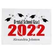 歯科学校2022年卒業抱き枕（赤） ラージペーパーバッグ (裏面)