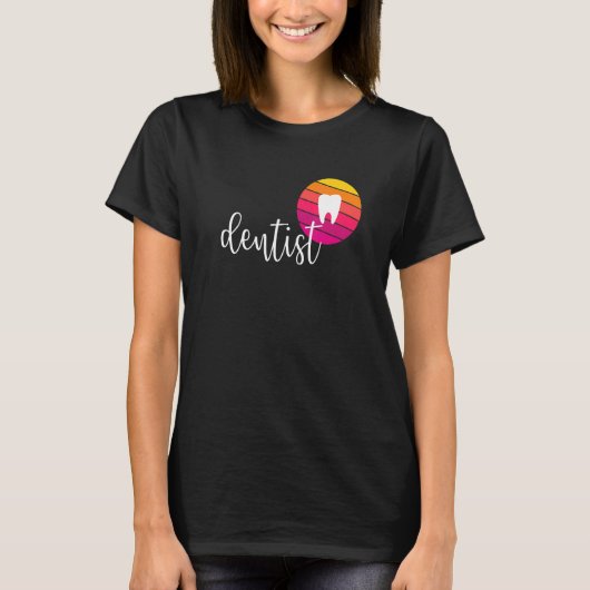 歯科学生ヴィンテージレトロ歯 Tシャツ (正面)