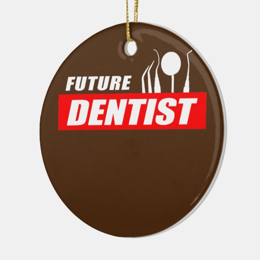 歯科学生学校未来の歯科用具 セラミックオーナメント (左)