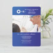 歯科専門家の写真付き卒業招待状 招待状 (スタンド正面)