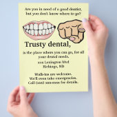 歯科広告チラシ チラシ (手)