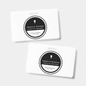 歯科従業員バッジ バッジ (Front & Back)