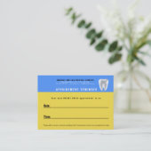 歯科患者アポイントメントリマインダーカード 予約カード (スタンド正面)