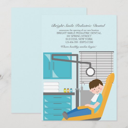 歯科患者向け歯科医のお知らせ 招待状 (正面/裏面)