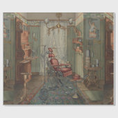 歯科手術室の水彩画のグワッシュのヴィンテージ ラッピングペーパー (フラット)