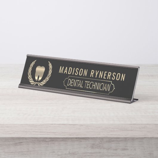 歯科技工用デスク名プレート デスクネームプレート (正面)