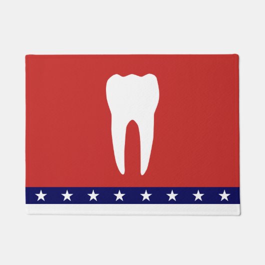 歯科星ストライプの形式 ドアマット (正面)