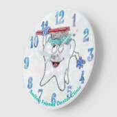 歯科時計のおもしろいのグリッターのカスタム ラージ壁時計 (傾斜)