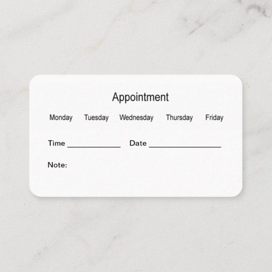 歯科最高のアポイントメント名刺 名刺 (裏面)