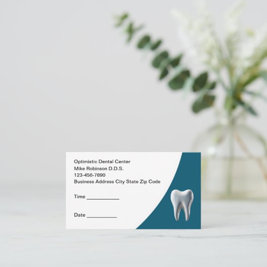 歯科最高の医の予算アポイントメントカード 予約カード (スタンド正面)