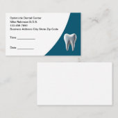 歯科最高の医の予算アポイントメントカード 予約カード (正面/裏面)