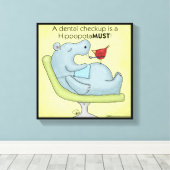 歯科検診ヒポタマス キャンバスプリント (インサイチュ (ウッドフロア))