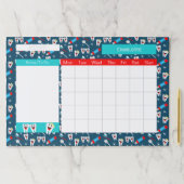 歯科歯おもしろい医月パーソナライズされたカレンダー ペーパーパッド (インサイチュ)