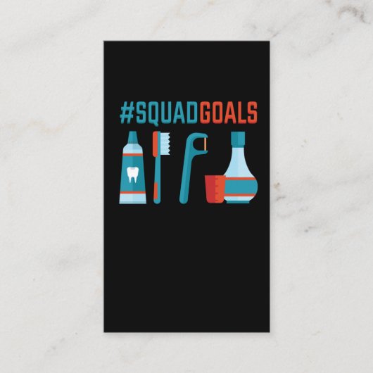 歯科歯おもしろい医者贈与歯科衛生士 名刺 (正面)