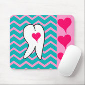 歯科歯およびシェブロンのデザイン マウスパッド (マウス)