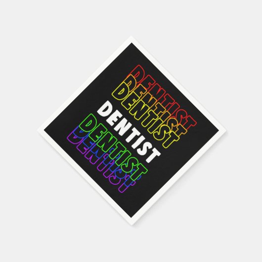 歯科歯の歯医者の歯医者の医学ギフト スタンダードカクテルナプキン (角)