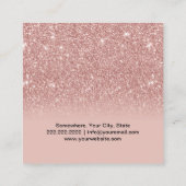 歯科歯バラ金ゴールドグリッター歯科アポイントメント 予約カード (裏面)