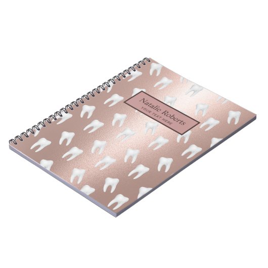 歯科歯型歯科医院バラ金ゴールド ノートブック (左側)