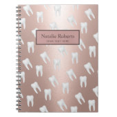 歯科歯型歯科医院バラ金ゴールド ノートブック (正面)