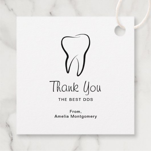 歯科歯歯科クリニック口腔衛生ありがとう フェイバータグ (裏面)