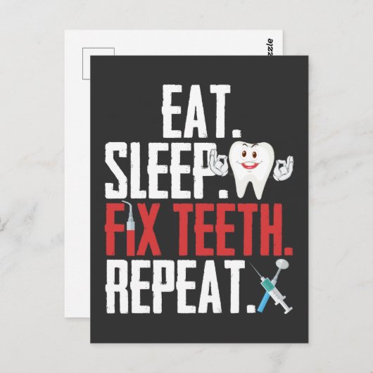 歯科歯科ユーモア歯科助手 ポストカード (正面/裏面)