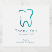 歯科歯科医学歯医者ありがとう スパークリングワインラベル (シングルラベル)