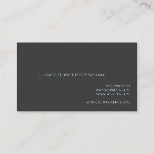 歯科歯科医歯科医スマイル事業 名刺 (裏面)