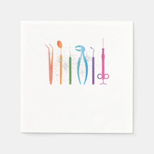 歯科歯科歯医者ギフト スタンダードカクテルナプキン (正面)