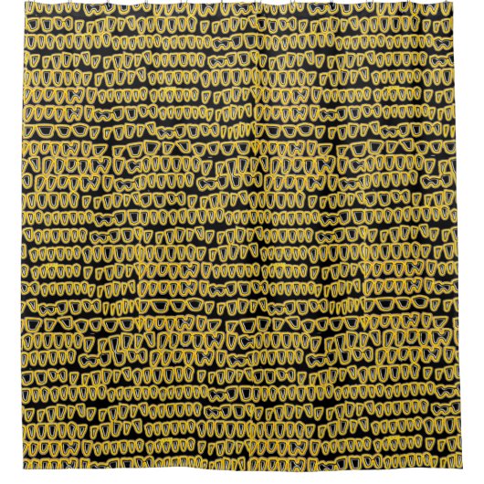 歯科歯科歯科矯正医イエローネオン シャワーカーテン (正面)