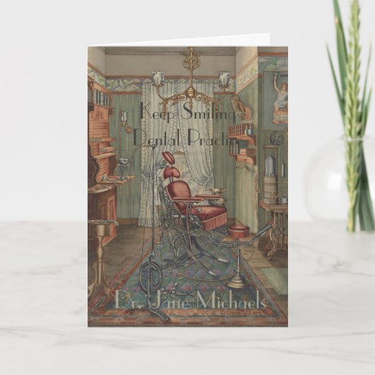 歯科歯科用水彩おめでとう カード (正面)