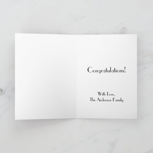 歯科歯科用水彩おめでとう カード (内部)