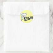 歯科歯科衛生士のユーモア ラウンドシール (バッグ)