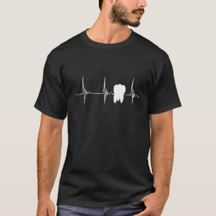 歯科歯科衛生士ハートビートEkgパルスオルソ Tシャツ