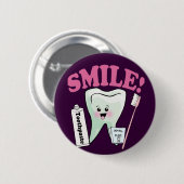 歯科歯科衛生士 缶バッジ (正面&裏面)