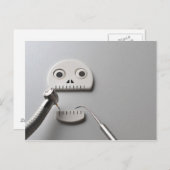 歯科治療を受けているスケルトン ポストカード (正面/裏面)