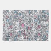 歯科漫画パターン キッチンタオル (横)