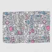 歯科漫画パターン ゴルフタオル (横)