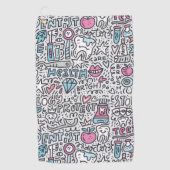 歯科漫画パターン ゴルフタオル (正面)