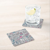 歯科漫画パターン スクエアペーパーコースター (インサイチュ)