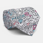 歯科漫画パターン ネクタイ (ロール)