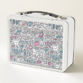 歯科漫画パターン メタルランチボックス (裏面)