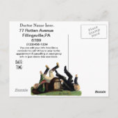 歯科用おもしろいチェックアップアポイントメントリマインダーカード ポストカード (裏面)