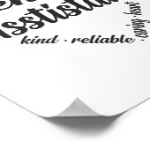 歯科用アシスタントハートワードクラウド ポスター (角)