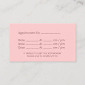 歯科用アポイントメントアフリカ系アメリカ人漫画キッズ 予約カード (裏面)